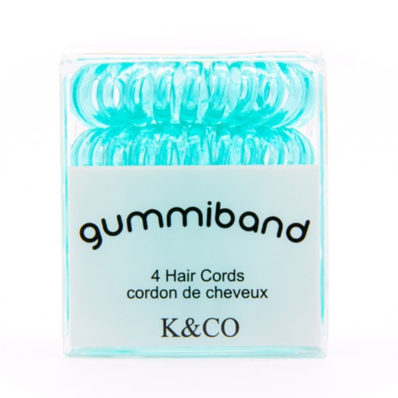 🧧SALE 3/$15 GummiBand Hair Cords - Ocean Breeze (Teal) - Picture 1 of 2